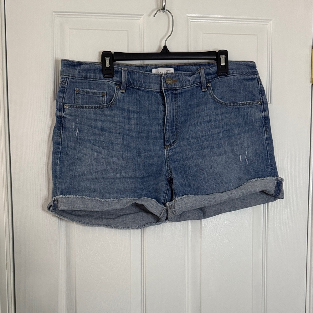 LOFT Denim Blue Rolled Hem Shorts